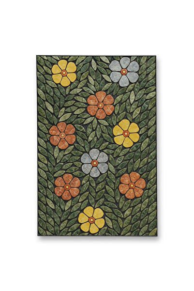 Rugs Modern Halı سجادة موسو زرقاء بنفسجية اللون بنمط زهور عرقية منسوجة بقاعدة...