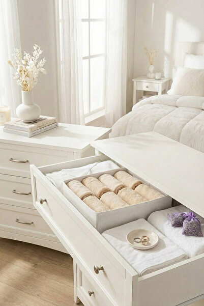 REKHOME White Drawer Cabinet Organizer Storage Box Children's and Baby's Room Organizer Set