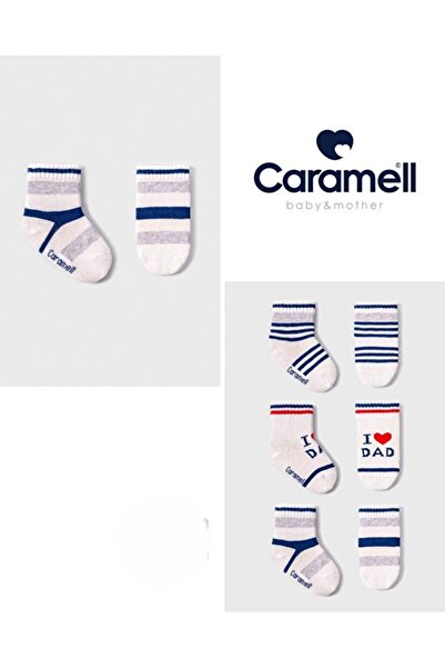 Caramell جوارب قطنية للأطفال الأولاد 3 قطع 0-3 أشهر CRML.COE2122