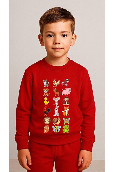 playwear Παιδικό Φούτερ Σετ ΜΙΚΤΩΝ ΦΟΡΜΩΝ Με στάμπα για Κορίτσια και Αγόρια, ...