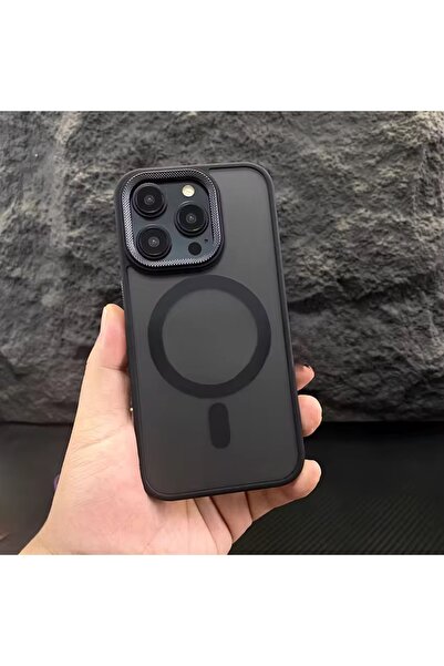 HYPERSOFT حافظة ماج سيف متوافقة مع آيفون 14 بلس (6.7 بوصة) بتفاصيل معدنية وتص...