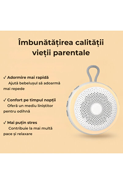 AMNIX White Sound Device with Night Light, 20 Sounds, Timer, 1200mAh