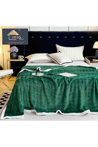JOJO Home, Cocolino blanket with border, double bed, 200x230 cm, emerald green