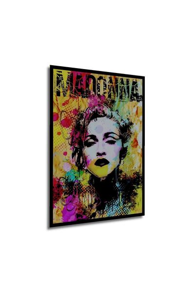 Caddemia Tablou decorativ din lemn cu aspect de ramă, pătrat, cu Madonna, pic...