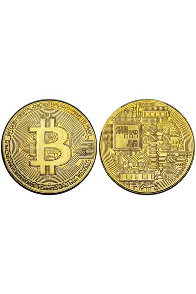 Bitcoin Hatıra Altın Kaplama Madalyon Kapsülünde