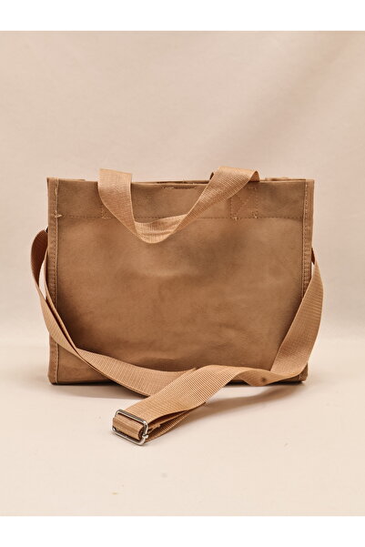ICONE BAG Beige Suede Bag Beige Suede Hand and Shoulder Bag Beige Suede Bag Suede Tote Bag