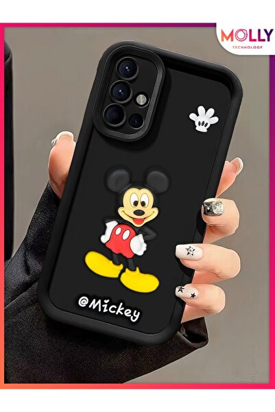 Molly Cute Mickey Silicone Case with Thick Black Edges 3D Embossed for Samsung Galaxy A51