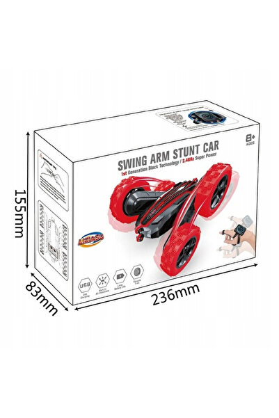 Bebelul Twister Stunt Car RC with Remote Control and Gesture Control, LED, 360 Stunts