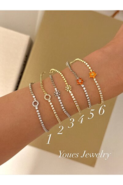 YOUES JEWELRY سوار نسائي من الفولاذ بتصميم مينيمال وطراز GOLD