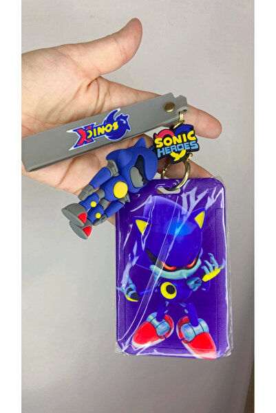 synshop Super Sonic Blue Sonic Hedgehog Silicone Keychain Card Holder Bag Charm Ornament Business Hospital School Gift