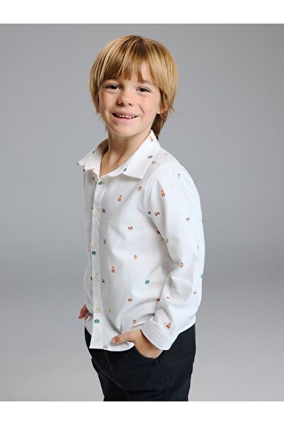 LC Waikiki Риза за момче с щампа и стандартна кройка