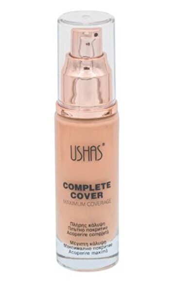 Ushas Foundation with pump, nude ivory color, 30g