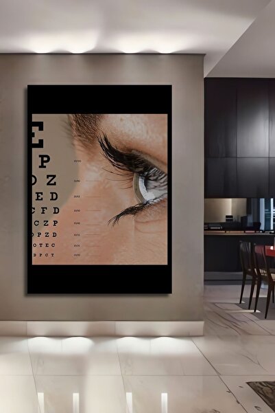 Caddemia Tabel decorativ din lemn, cu aspect de cadru, pentru examinarea ochi...