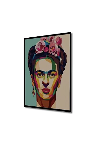 Caddemia Tablou decorativ din lemn, cu aspect de ramă, Frida Kahlo, pentru ca...