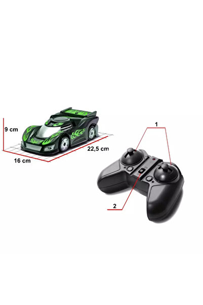 Gonga Defier RC remote control toy car, goes on walls, Gonga® Green