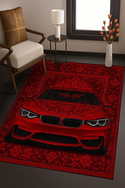 Rugs Modern Halı سجادة موسو زرقاء بنفسجية اللون بنمط زهور عرقية منسوجة بقاعدة...