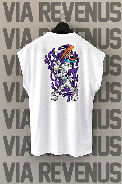 Vordevia Baseball Sırt Printed Zero Sleeve 100% Cotton Sports Tshirt