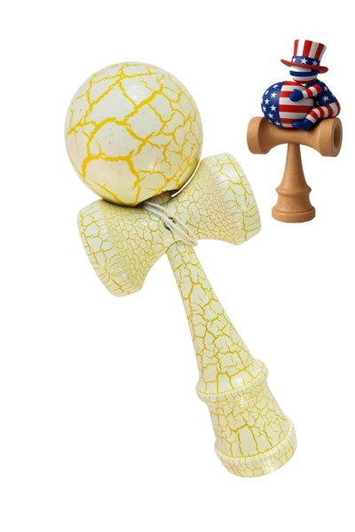 Brasoveanul Urias wooden Kendama, Wooden ball + Waterproof USA Sticker for phone, 168KD