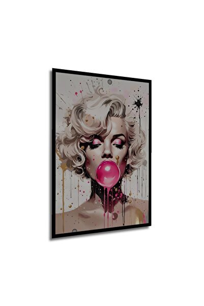 Caddemia Tablou decorativ din lemn cu aspect de ramă, pătrat, Marilyn Monroe,...