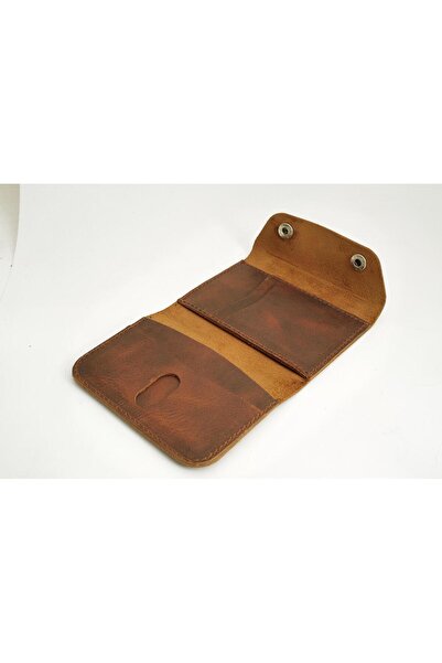 NUBLADO 100% Genuine Leather Handmade Brown Snap Closure Minimalist Unisex / ...