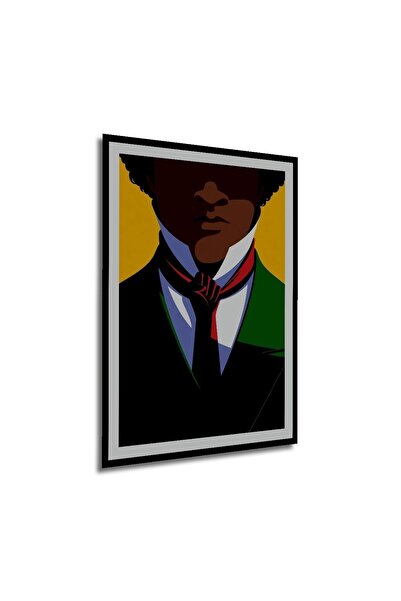 Caddemia Διακοσμητικός ξύλινος πίνακας με σκελετό πλαισίου, τετράγωνος, πολύχ...