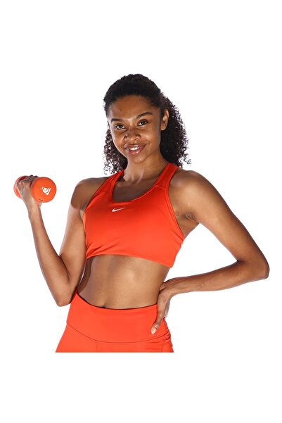 Nike W Dri-Fit Swsh 1Pp Bra Women's Orange Sports Bra - Removable Pads and Comfortable Design - Bv3636-633