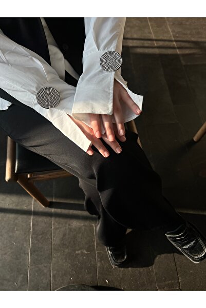 Cherry Carter Taşlı Düğme, Dikiş Gerektirmeyen Şık Kol Düğmesi, Çıkarılabilir...