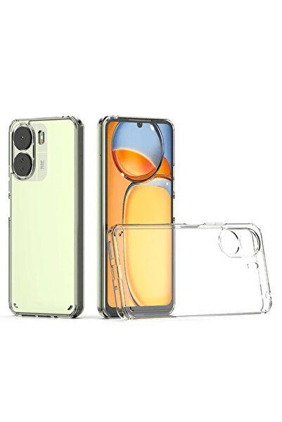 OSG Premium Shockproof Case with Camera Protection Frame for Xiaomi Redmi 13C 4G/5G Compatible Transparent Non-Yellowing