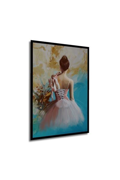 Caddemia Tablou decorativ din lemn cu aspect de ramă, cu eleganța balerinăi, ...