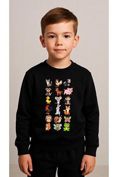 playwear Παιδικό Φούτερ Σετ ΜΙΚΤΩΝ ΦΟΡΜΩΝ Με στάμπα για Κορίτσια και Αγόρια, ...