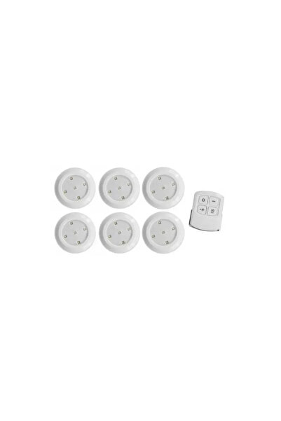 Gonga Set of 6 wireless lamps with remote control, Gonga® White