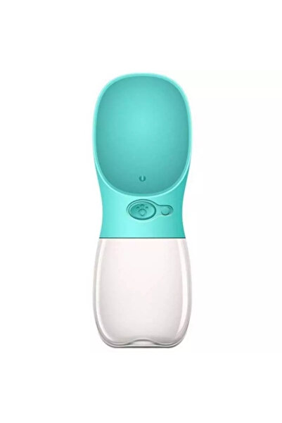 Gonga Castron portabil cu sticla de apa pentru animale de companie, Gonga® Turcoaz 350 ml