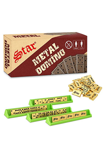 Lebron Domino Zamak Büyük Boy Domino Oyun Seti Metal Domino Taşı Seti Metal 1...