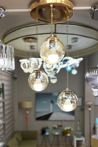 MINIMAL ETICARET VE BILGI TEKNOLOJILERI Echo Bohem China Gold 3'lü Sarkıt Bal...