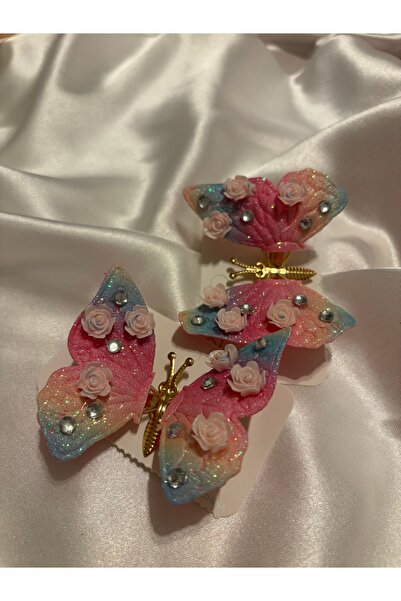 Defne Kids Accsessories 2’li Renkli Hareketli Kelebek Toka | Prenses Kelebek ...