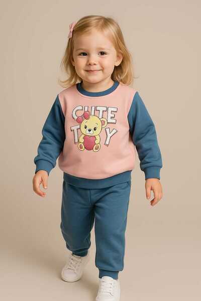 krm kerem bebe Set de trening pentru fete cu fleece în interior pentru iarnă