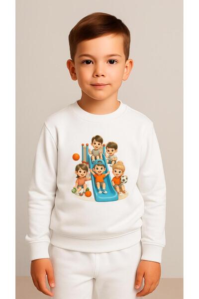 playwear Παιδικό Φούτερ Κολάν KAY KAY με στάμπα για κορίτσια και αγόρια, με λ...