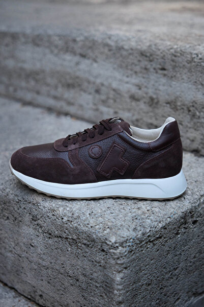 Vantaggio Joao Brown 100% Genuine Leather Men's Sneaker Shoes