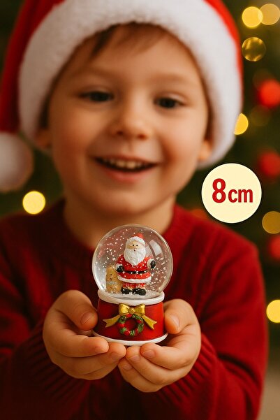 TOYFEST Noel Baba Figürlü 8 Cm Kar Küresi Yılbaşı Süs Dekoratif Mini Hediye Y...