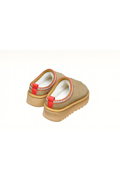 waykon Παντόφλες κοντές μπότες με χοντρή σόλα με επένδυση από γούνα