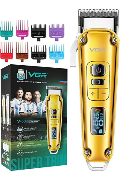 VGR في جي ار ماكينة حلاقة شعر احترافية V-006، ماكينة حلاقة صالون مع شاشة رقمية،