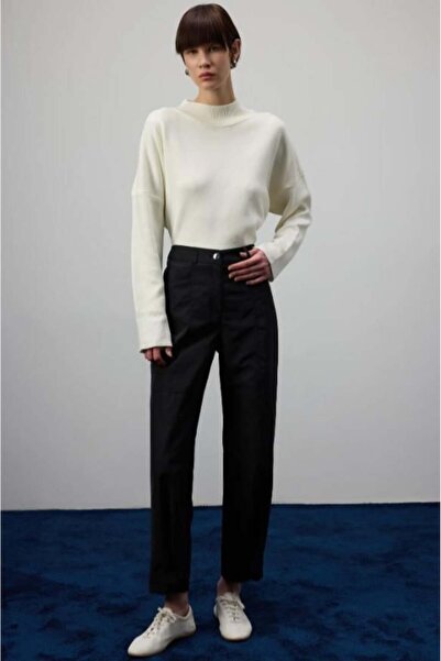 Touche Paraşüt Kumaş Pantolon Siyah