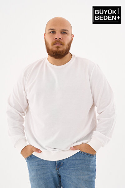 Superlife Men's Large Size Crew Neck Slim Sweatshirt Spr24Bsw56