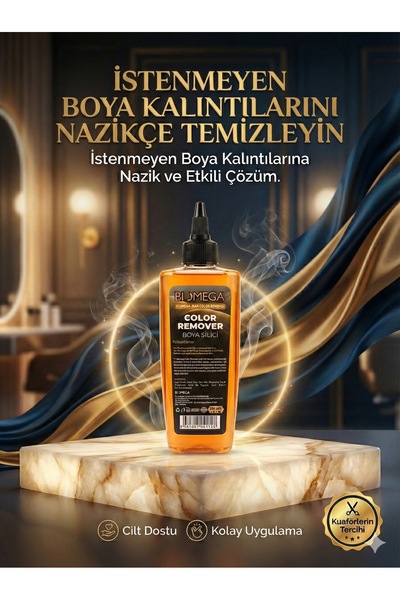 BIOMEGA Ciltten Saç Boya Silici 200 ml - Saç Boyası Lekelerine Anında Leke Çıkarıcı Çözüm