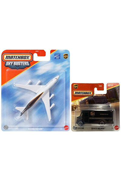 HOT WHEELS Matchbox 2 Araç Set - Matchbox Sky Busters Boeing 747-400 & Matchb...