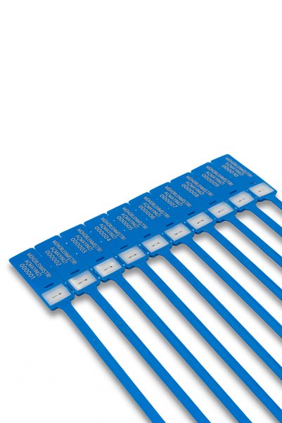 Gökerplast Gp412-L Ultra Durable Plastic Strap Security Seal Blue / 100 Pieces