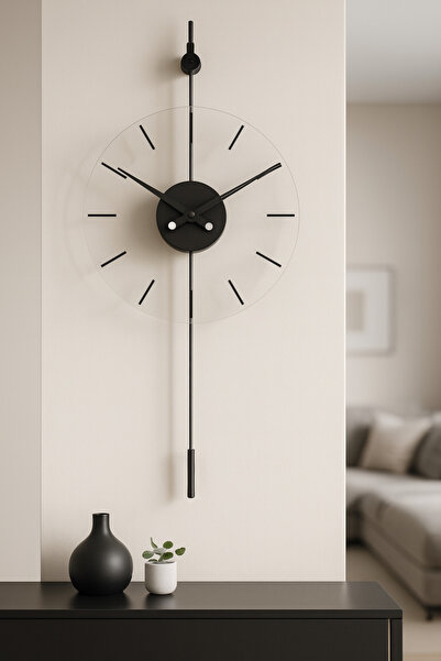 Wallover Design Büyük Boy İnfinty Siyah/Siyah Camlı (KIRILMAZ) Sessiz Duvar S...