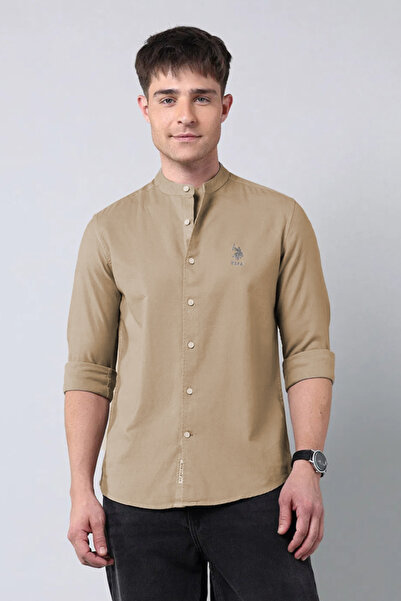 U.S. Polo Assn. Mens Green Pure Cotton Twill Shirt