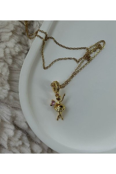 Lume Store Ballerina Heart Detailed Elegant Charming 316L Steel Necklace