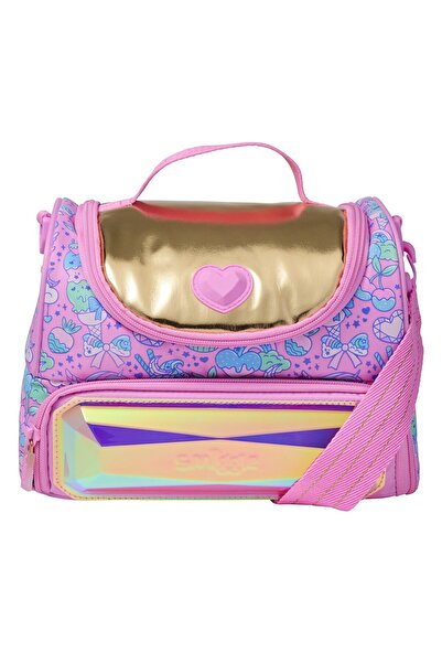 SMIGGLE Radiant Large Double Layer Lunch Bag – Pink (Hanging, Insulated, Doub...